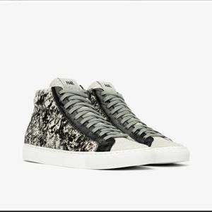 P448 zebra print fashion sneakers.